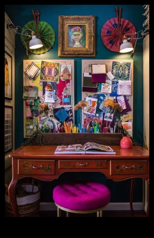 Boho офис декор за креативно работно пространство