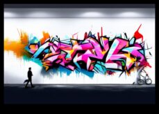 Бунтовничество според градското произведение на изкуството Ренесанс според графитите в американските градове