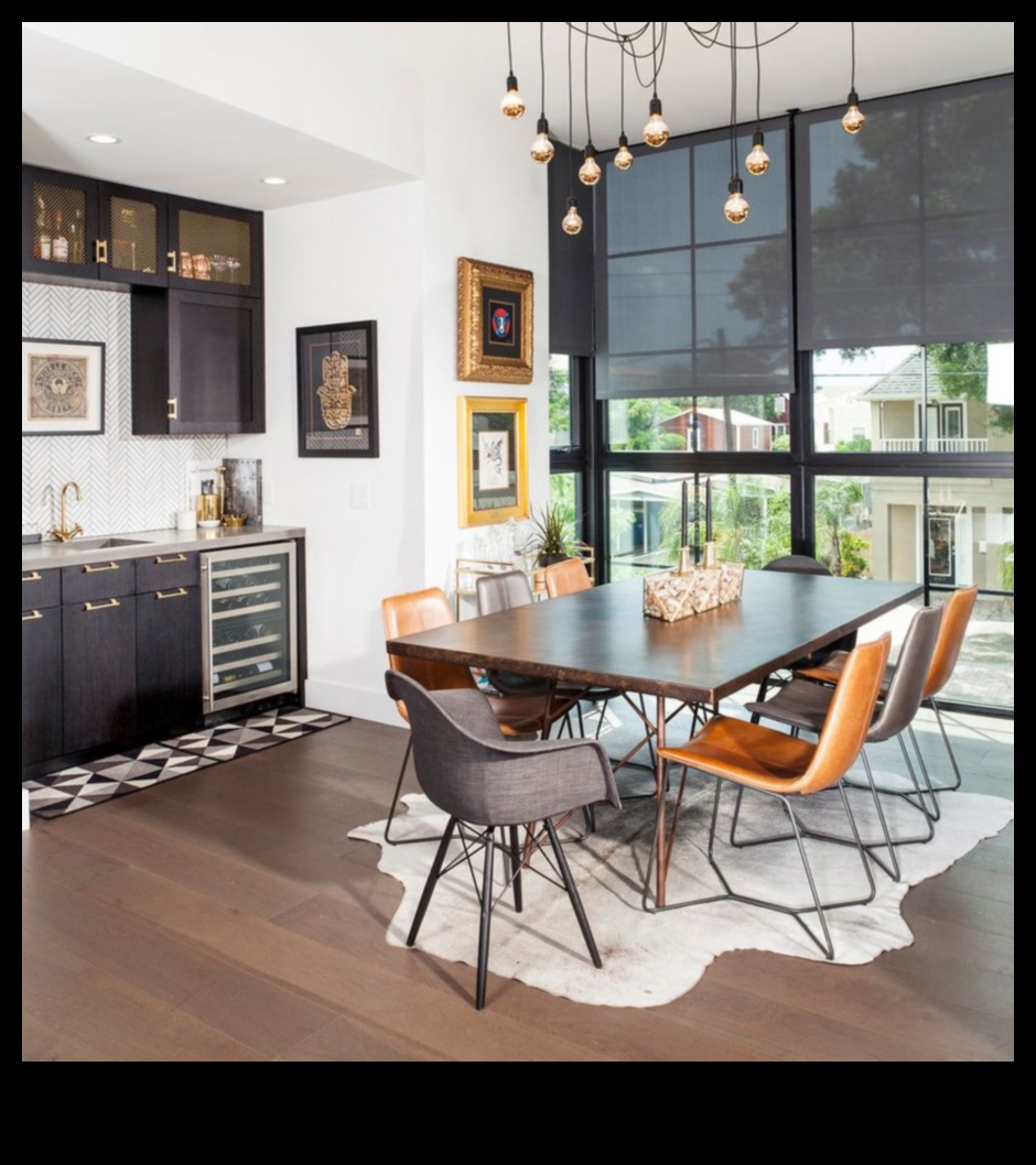 Идеи за декорация на трапезария с индустриален шик