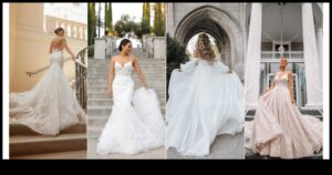 In Vogue Vows Модерна сватбена костюм Великолепие за модерната булка