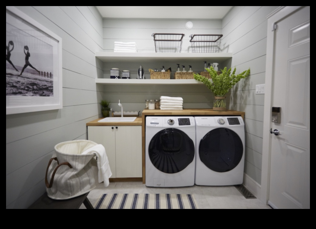 Съвети за стилен декор на перално помещение