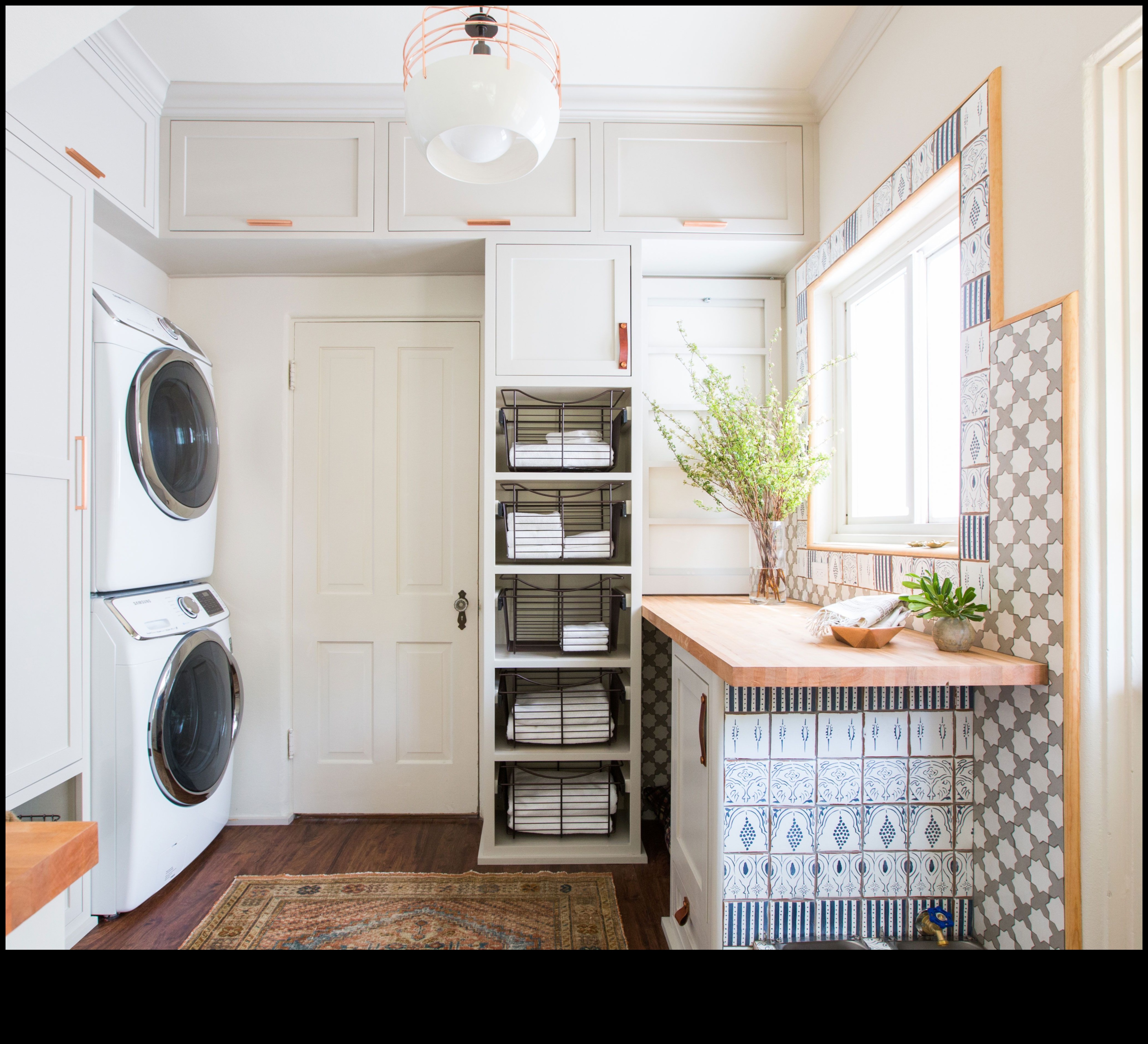 Съвети за стилен декор на перално помещение