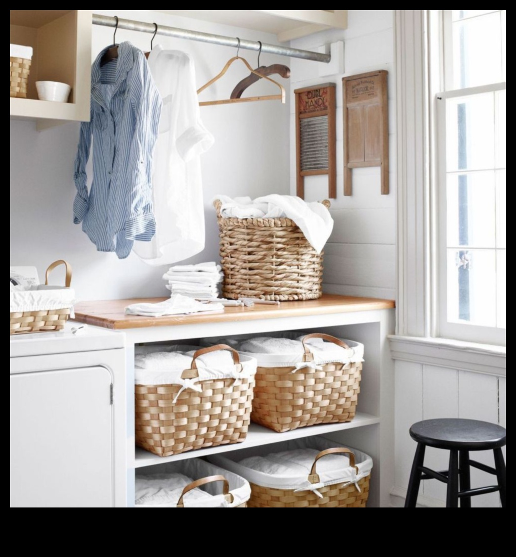 Съвети за стилен декор на перално помещение