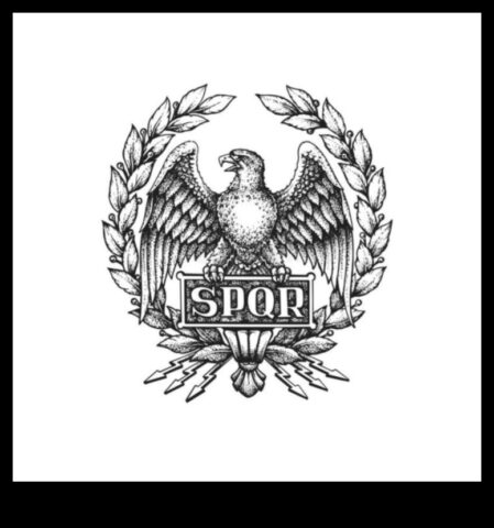 Императорски символи според лаврови листа и орли в римското произведение на изкуството