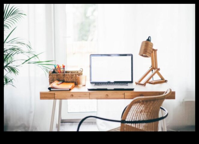 Скандинавски минимализъм Най-добрият място на работа декор за фокусна точка