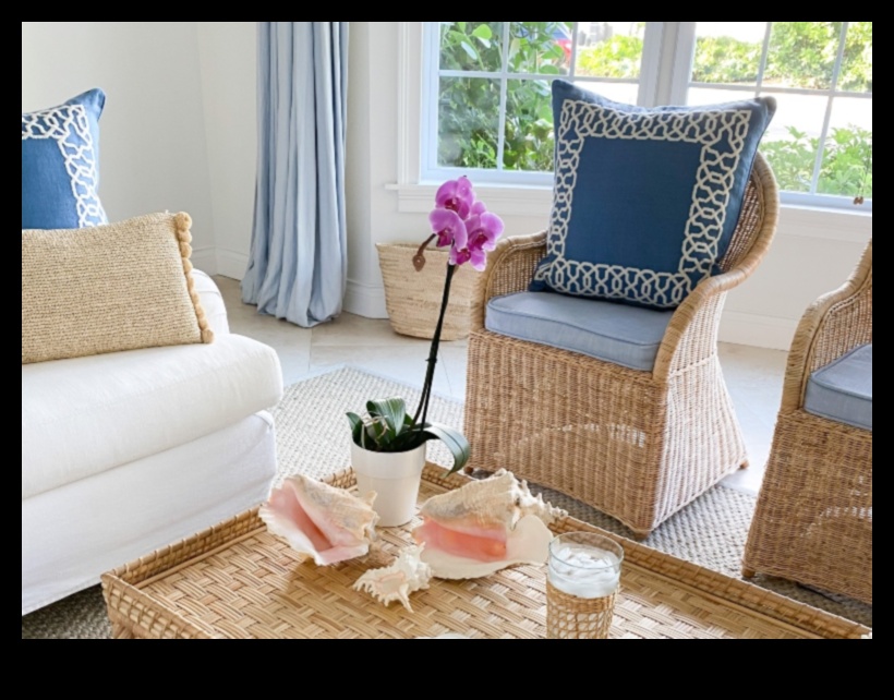 Как да използвам Wicker в Coastal Living Rooms за стилно докосване?